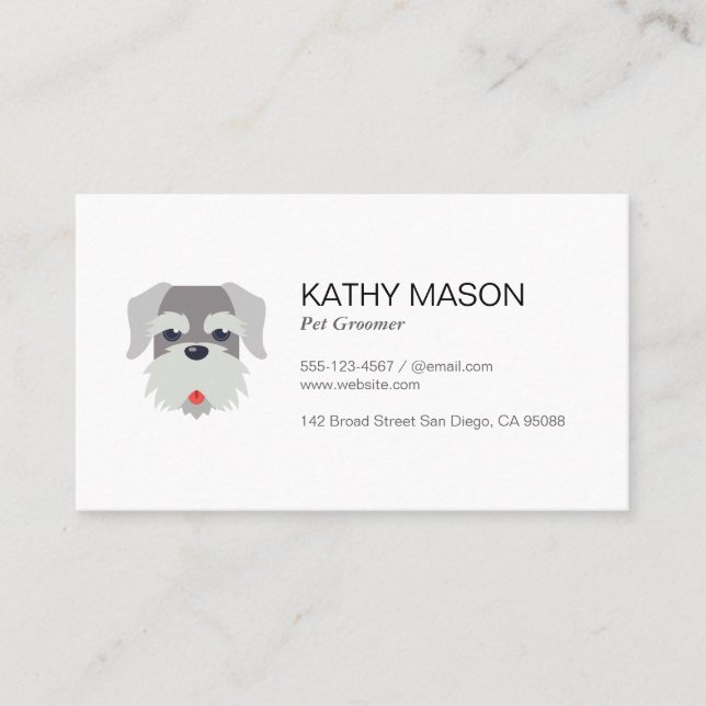 Pet Groomer Doggy Day Care Business Card (Front)