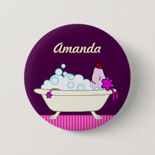 Pet Groomer's Dog Bath 6 Cm Round Badge