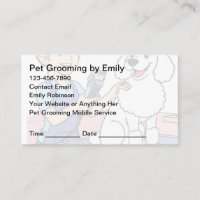 Pet Grooming Appointment Cards Design Template