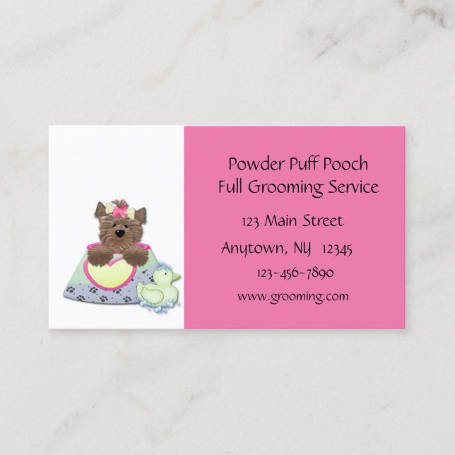 Pet Grooming Business Card (Front)