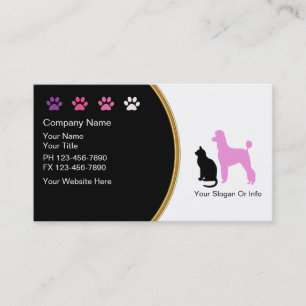 Pet Grooming Business Cards New