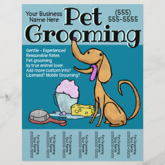 Pet Grooming Business Dog Groomer Customisable Flyer