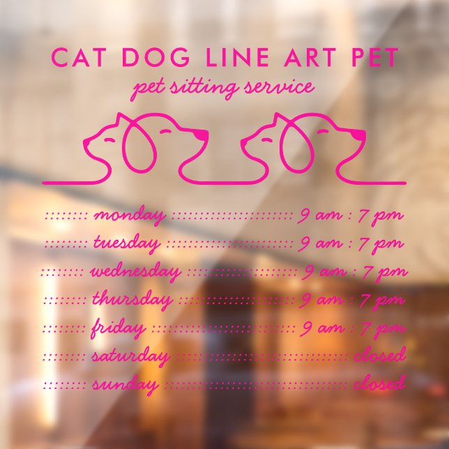 Pet Grooming Cats and dogs minimal modern pink (Sheet 2)