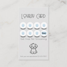 Pet grooming dog paw loyalty