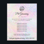 pet grooming flyer<br><div class="desc">pet services flyer- please note:  the holographic effect is only simulated</div>