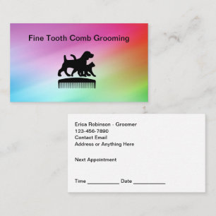 Pet Grooming Modern Simple Appointment Cards