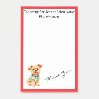 Pet Grooming Personalised Gold Elegant Collection Post-it Notes