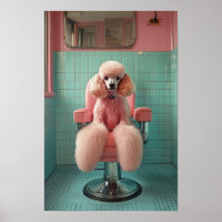 Pet Grooming Salon Boutique Poodle Portrait