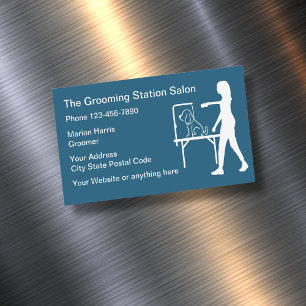 Pet Grooming Salon Simple Design Magnetic Business Card
