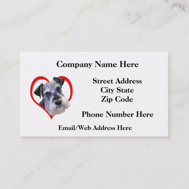 Pet Grooming Sample 5 Business Card (Front)