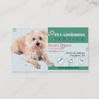 Pet grooming service business card