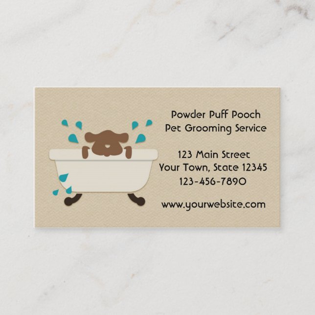 Pet Grooming Service Business Card (Front)