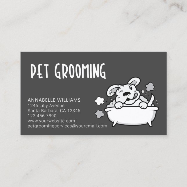 Pet Grooming Services  Business Card (Front)
