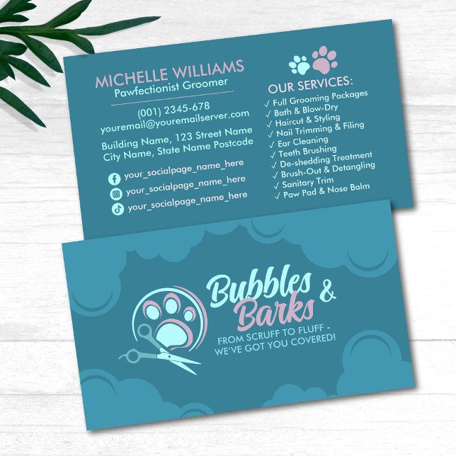 Pet Grooming Studio - Groomer Services Business Ca Card (Creator Uploaded)