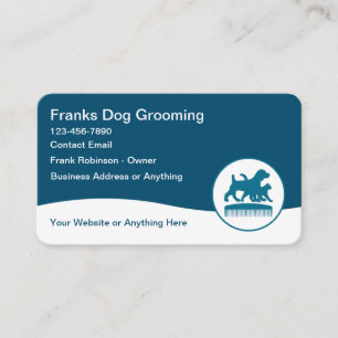 Pet Grooming Theme Business Cards Modern
