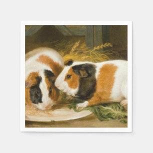 Pet Guinea Pigs Feeding (by James Ward) Napkin