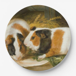 Pet Guinea Pigs Feeding (by James Ward) Paper Plate