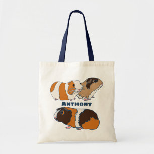 Pet Guinea Pigs Illustrations Personalised Tote Bag