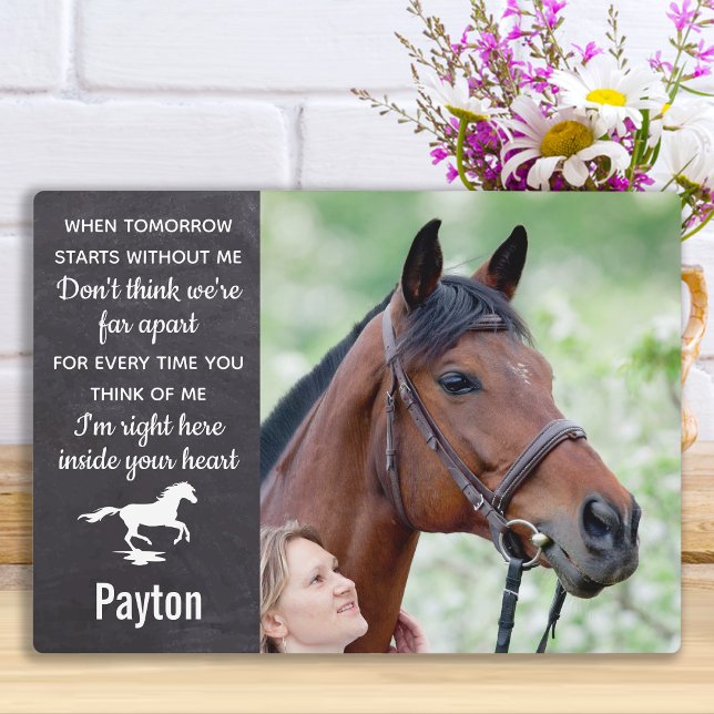 Pet Horse Memorial Photo Plaque (Creator Uploaded)