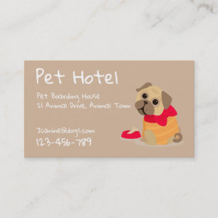 Pet Hotel boarding kennel professional Business Card