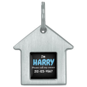 Pet house shaped dog tag