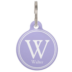 Pet ID Personalised Custom Name Tags - Purple