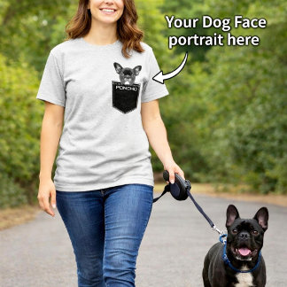 Pet In My Pocket Photo and Name Custom Dog T-Shirt