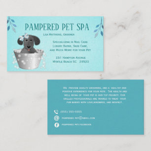 Pet In Wash Pail Groomer Business Card