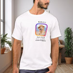 Pet Influencer Fan Club Instagram Custom Photo T-Shirt<br><div class="desc">When your best friend is everyone's best friend! Pet influencer fan club personalised shirts so all your dogs fans can keep up with your insta famous pet star. Whether trips to the dog park, local pet store, or pet business shows and marketing campaigns, these professional social media shirts are perfect...</div>
