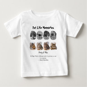 Pet Life Memories 8 Photo Collage Tribute Template Baby T-Shirt