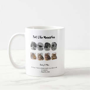 Pet Life Memories 8 Photo Collage Tribute Template Coffee Mug