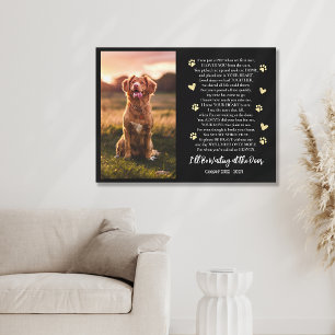 Pet Loss Dog I'll Be Waiting at the Door Canvas Print