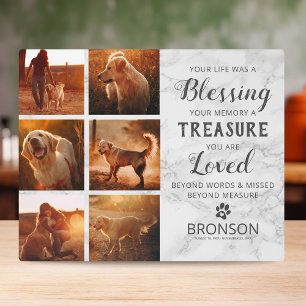 Pet Loss - Dog Memorial Photo Collage Plaque