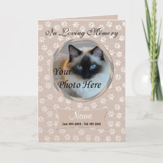 Pet Loss Dog or Cat Memorial Announcement