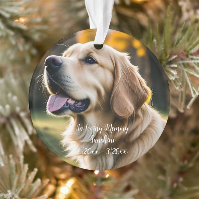 Pet Loss Dog Sympathy  Ornament (Tree)