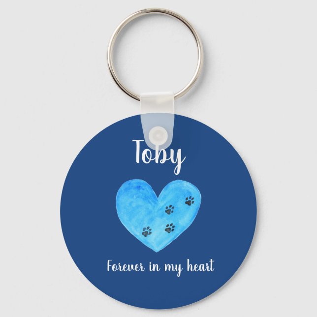 Pet Loss Gift Pet memorial Personalized with name  Key Ring (Front)