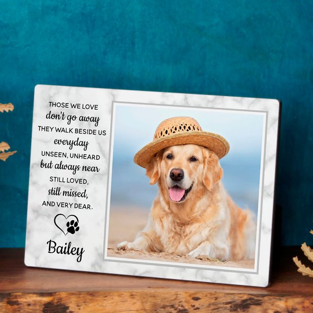 Pet Loss Gift Sympathy Quote Photo Pet Memorial Plaque (Creator Uploaded)