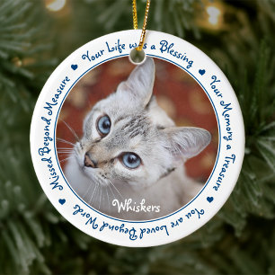 Pet Loss Keepsake - Sympathy Gift Cat Pet Memorial Ceramic Ornament