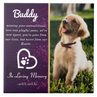 Pet Loss Memorial Dog | Cat Sympathy Ceramic Tile