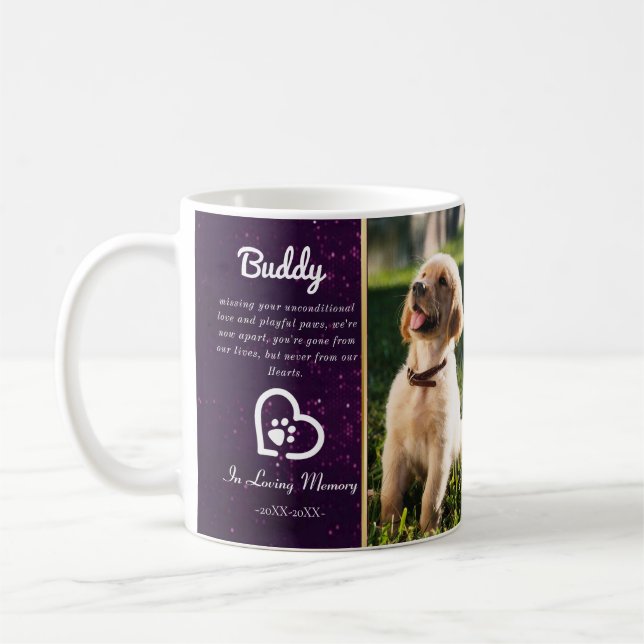 Pet Loss Memorial Dog | Cat Sympathy Coffee Mug (Left)