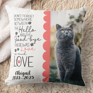 Pet Loss Memorial Pillow Cat Sympathy Gift