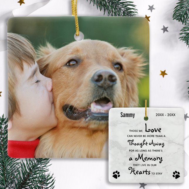 Pet Loss Personalised Dog Remembrance Memorial Ceramic Ornament (Creator Uploaded)