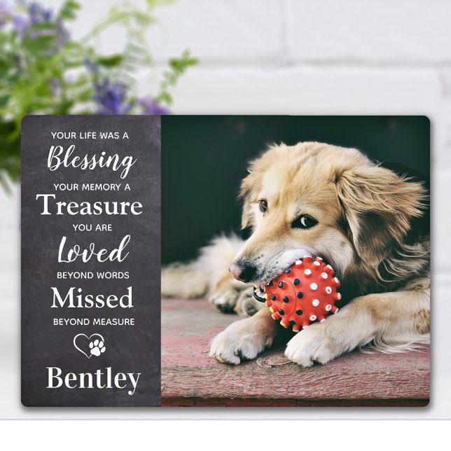 Pet Loss Personalised Remembrance Dog Memorial Plaque (Creator Uploaded)