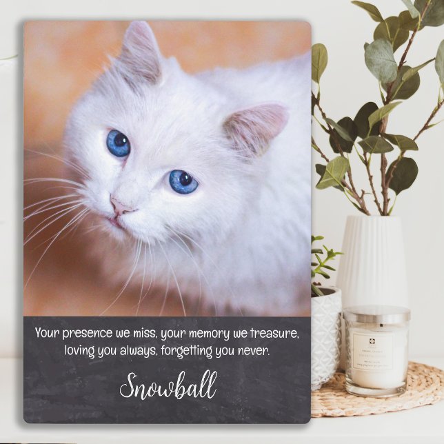 Pet Loss Quote Sympathy Keepsake Cat Memorial Plaque (Creator Uploaded)