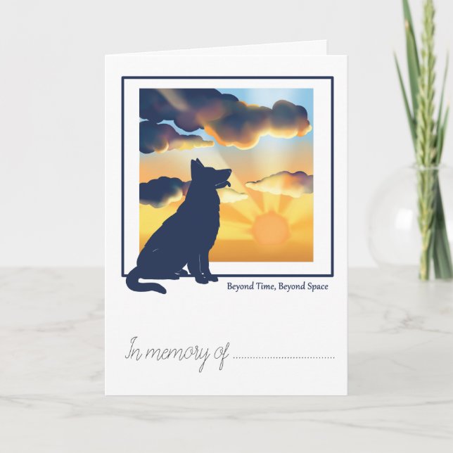Pet Loss Simpathy Card - German Shepherd (Front)