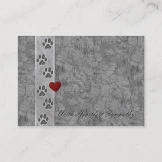 Pet Loss Sympathy Business Card