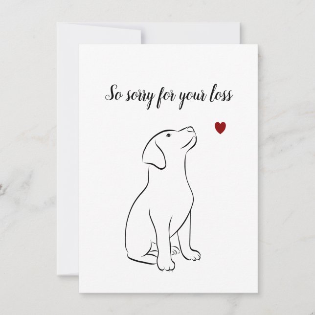 Pet loss sympathy holiday card (Front)