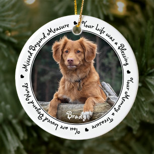 Pet Loss Sympathy Keepsake Dog Pet Memorial Ceramic Ornament