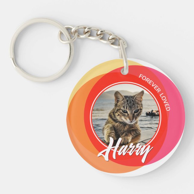 Pet Loss Sympathy Memorial Keepsake Symbol Key Ring (Front)