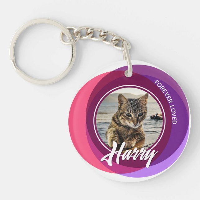 Pet Loss Sympathy Memorial Keepsake Symbol Key Ring (Front)